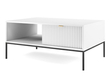 Couchtisch mit Stauraum Amber Weiß, Schwarz Frame