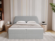 Boxspringbett mit Bettkasten 180x200 Bogota Hellgrau