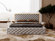 Polsterbett mit Bettkasten und Lattenrost 180x200 Wave Grau