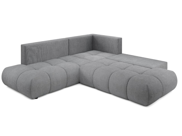 Ecksofa mit Schlaffunktion und Bettkasten Links Kair Grau