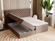 Boxspringbett mit Bettkasten 180x200 Bergamo Braun