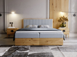 Boxspringbett mit Bettkasten 180x200 Forest Hellgrau