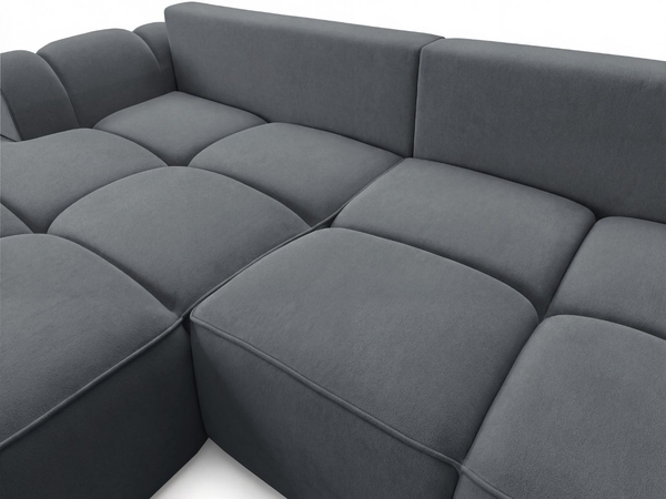 Ecksofa L-Form Links mit Schlaffunktion und Bettkasten Bonno Dunkelgrau