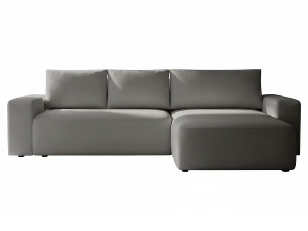 Ecksofa L-Form Rechts mit Schlaffunktion und Bettkasten Tazones Dunkelgrau