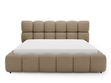 Polsterbett mit Bettkasten und Lattenrost 200x200 Modo aus Bouclé-Stoff Braun