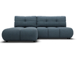 Ecksofa mit Schlaffunktion und Bettkasten Links Milet Dunkelblau