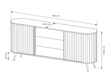 Schiebetüren-Kommode 200 cm Passione Eiche Cremona