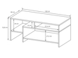 Stilvoll Wohnzimmer-Set Alvano Braun, Weiß
