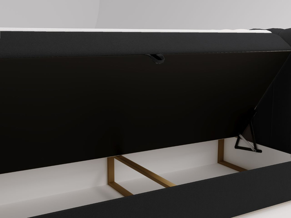 Boxspringbett mit Bettkasten 160x200 Osteno Schwarz