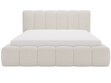 Polsterbett mit Bettkasten und Lattenrost 200x200 Cloud Bouclé-Stoff Beige