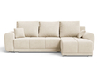 Ecksofa L-Form mit Schlaffunktion und Bettkasten Monti Rechts Beige