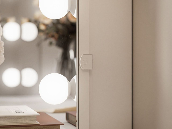 Schminktisch im Glamour-Stil mit schwarzen Beinen, Kristallgriffen und LED-Beleuchtung Olivine Elite Weiß Hochglanz
