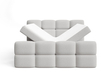 Boxspringbett mit Bettkasten 120x200 Rivon Hellgrau