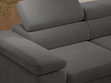 Ecksofa L-Form mit Schlaffunktion und Bettkasten Argon Rechts Dunkelgrau