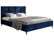 Polsterbett mit Lattenrost 120x200 Luxe Dunkelblau