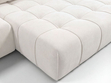 Ecksofa L-Form mit Schlaffunktion und Bettkasten Tulio Rechts Creme