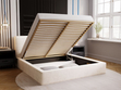 Polsterbett mit Bettkasten und Lattenrost 200x200 Monaco Creme