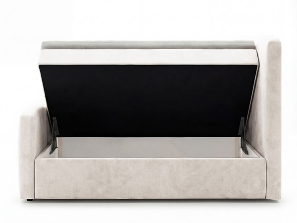 Boxspringbett mit Bettkasten 180x200 Campi Creme