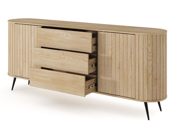 Schiebetüren-Kommode 200 cm Passione Eiche Cremona